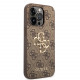 Rudas dėklas Apple iPhone 15 Pro telefonui "Guess PU 4G Metal Logo Case"