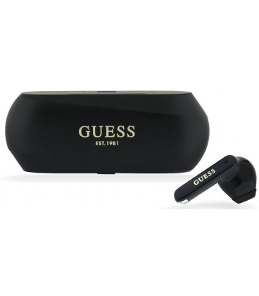 Juodos belaidės ausinės "Guess Elongated Metallic ENC TWS Wireless"