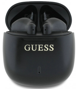 Juodos belaidės ausinės "Guess Printed Classic Logo TWS Wireless"