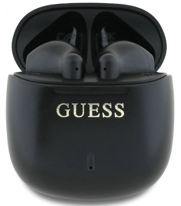 Juodos belaidės ausinės "Guess Printed Classic Logo TWS Wireless"