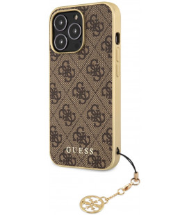 Rudas dėklas Apple iPhone 13 Pro Max telefonui "Guess 4G Charm Case"