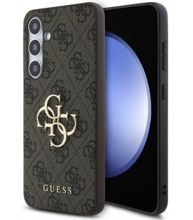 Rudas dėklas Samsung Galaxy S24 FE telefonui "Guess PU 4G Metal Logo Case"