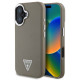 Rudas dėklas Apple iPhone 16 telefonui "Guess PU Grained Triangle Logo Case"