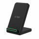 Juodas belaidis 15W pakrovėjas - stovas "Tech-Protect Qi15W-A40 Wireless Charger"