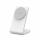 Baltas belaidis 15W pakrovėjas - stovas "Tech-Protect Qi15W-A38 Magnetic Magsafe Wireless Charger"