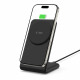 Juodas belaidis 15W pakrovėjas - stovas "Tech-Protect Qi15W-A38 Magnetic Magsafe Wireless Charger"