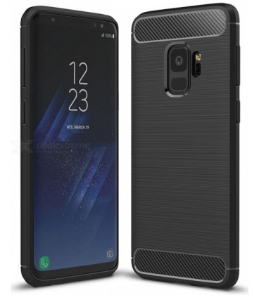 Juodas dėklas Samsung Galaxy S9 telefonui "Carbon"
