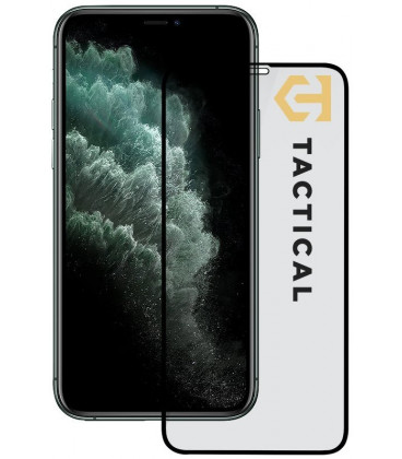 Juodas apsauginis grūdintas stiklas Apple iPhone 11 Pro Max / XS Max telefonui "Tactical Glass Shield 5D"