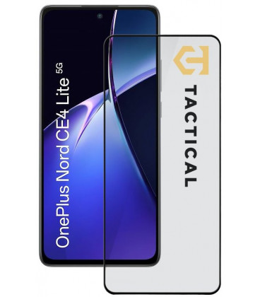 Juodas apsauginis grūdintas stiklas OnePlus Nord CE4 Lite 5G telefonui "Tactical Glass Shield 5D"