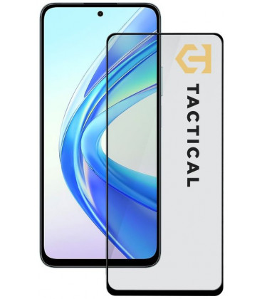 Juodas apsauginis grūdintas stiklas Honor X7b telefonui "Tactical Glass Shield 5D"