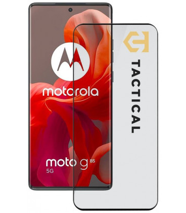 Juodas apsauginis grūdintas stiklas Motorola G85 5G telefonui "Tactical Glass Shield 5D"