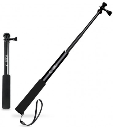 Juoda selfie lazda GoPro / DJI / INSTA360 kameroms "Tech-Protect GA100 Monopod & Selfie stick"