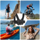 Juodas krūtinės diržas - laikiklis GoPro / DJI / INTA360 kameroms "Tech-Protect GA100 Chest Mount"