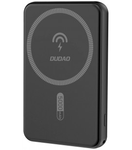 Juoda išorinė baterija - PowerBank 5000mAh USB-A + USB-C 20W MagSafe "Dudao K14S"