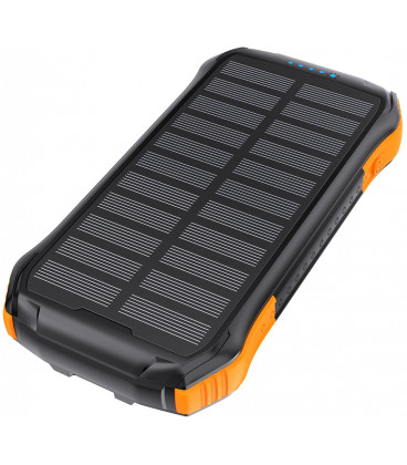 Juoda išorinė baterija 10000mAh 10000mAh 2xUSB-A "Choetech Solar B657"