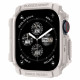 Smėlio spalvos dėklas Apple Watch 10 / 11 (46 mm) laikrodžiui "Spigen Rugged Armor"