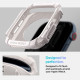 Smėlio spalvos dėklas Apple Watch 10 / 11 (46 mm) laikrodžiui "Spigen Rugged Armor"