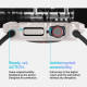Smėlio spalvos dėklas Apple Watch 10 / 11 (46 mm) laikrodžiui "Spigen Rugged Armor"