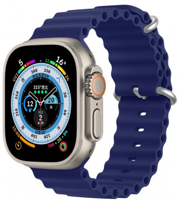 Mėlyna apyrankė Apple Watch SE / 8 / 7 / 6 / 5 / 4 / 3 / 2 / 1 (38 / 40 / 41 / 42 mm) laikrodžiams "Dux Ducis OceanWave"