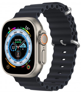 Tamsiai mėlyna apyrankė Apple Watch SE / 8 / 7 / 6 / 5 / 4 / 3 / 2 / 1 (38 / 40 / 41 / 42 mm) laikrodžiams "Dux Ducis OceanWave"