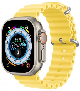 Geltona apyrankė Apple Watch SE / 8 / 7 / 6 / 5 / 4 / 3 / 2 / 1 (38 / 40 / 41 / 42 mm) laikrodžiams "Dux Ducis OceanWave"