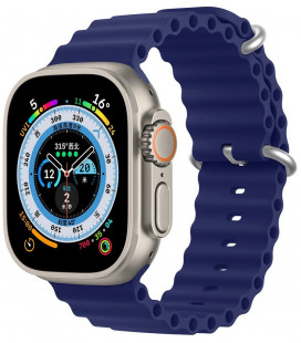 Mėlyna apyrankė Apple Watch 6 / 7 / 8 / 9 / 10 / SE / Ultra 1 / 2 (44 / 45 / 46 / 49 mm) "Dux Ducis OceanWave"