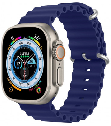 Mėlyna apyrankė Apple Watch 6 / 7 / 8 / 9 / 10 / SE / Ultra 1 / 2 (44 / 45 / 46 / 49 mm) "Dux Ducis OceanWave"