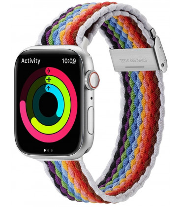 Apyrankė Apple Watch 6 / 7 / 8 / 9 / 10 / SE / Ultra 1 / 2 (44 / 45 / 46 / 49 mm) "Dux Ducis Mixture II Pale Stripes"