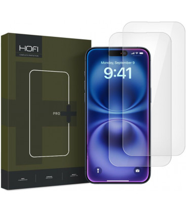 Apsauginis grūdintas stiklas Apple iPhone 15 / 16 telefonui "HOFI Glass Pro+ 2-Pack"
