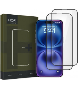 Juodas apsauginis grūdintas stiklas Apple iPhone 15 / 16 telefonui "HOFI Glass Pro+ 2-Pack"
