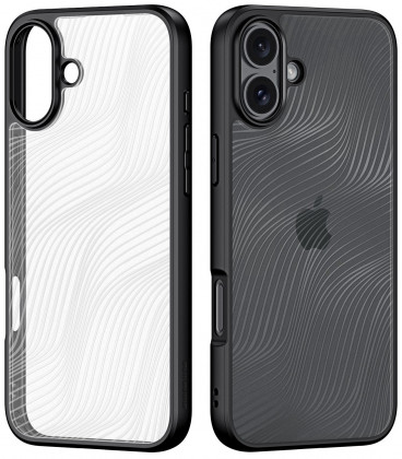 Juodas / skaidrus dėklas Apple iPhone 16 telefonui "Dux Ducis Aimo"