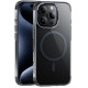 Juodas / skaidrus dėklas Apple iPhone 16 Pro Max telefonui "Hoco VIP Magnetic Protective Case"