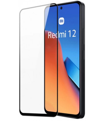 Juodas apsauginis grūdintas stiklas Xiaomi Redmi 12 / Poco M6 Pro 5G / Redmi 13 4G / 5G / Poco M6 4G telefonui "Dux Ducis TG"