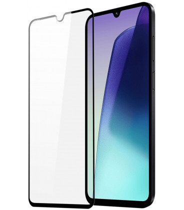 Juodas apsauginis grūdintas stiklas Xiaomi Redmi 17C / 14C / A7 / A4 / Poco C75 telefonui "Dux Ducis TG"
