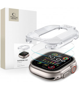Apsauginiai grūdinti stiklai Apple Watch Ultra 1 / 2 / 3 (49 mm) laikrodžiui "Tech-Protect Supreme 2-Pack"