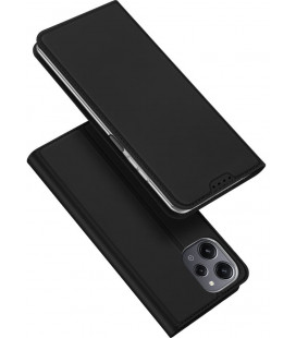 Juodas atverčiamas dėklas Xiaomi Redmi 12 / Redmi Note 12R / Poco M6 Pro 5G telefonui "Dux Ducis Skin Pro"