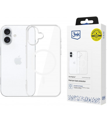 Skaidrus dėklas Apple iPhone 16 telefonui "3mk Clear MagCase"