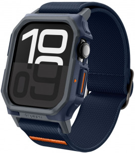 Mėlynas dėklas - apyrankė Apple Watch 10 / 11 (46 mm) laikrodžiui "Spigen Lite Fit Pro"