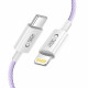 Purpurinis USB-C - Lightning PD27W / 3A 100cm laidas "Tech-Protect Ultraboost Lite"