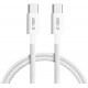 Baltas USB-C - USB-C PD60W / 3A 100cm laidas "Tech-Protect Ultraboost Lite"