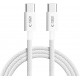 Baltas USB-C - USB-C PD60W / 3A 200cm laidas "Tech-Protect Ultraboost Lite"