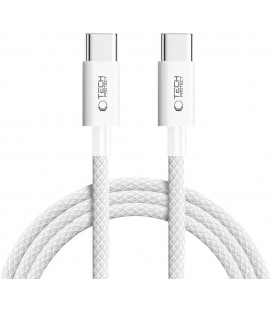 Baltas USB-C - USB-C PD60W / 3A 200cm laidas "Tech-Protect Ultraboost Lite"