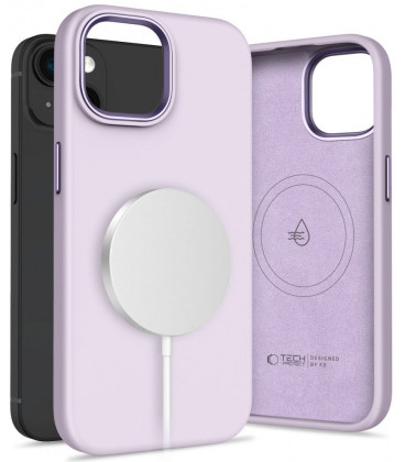 Purpurinis (Mauve) dėklas Apple iPhone 15 telefonui "Tech-Protect Silicone Pure Magsafe"