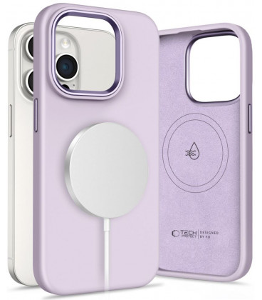 Purpurinis (Mauve) dėklas Apple iPhone 15 Pro Max telefonui "Tech-Protect Silicone Pure Magsafe"