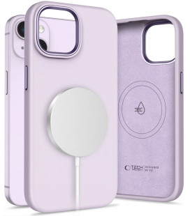 Purpurinis (Mauve) dėklas Apple iPhone 14 telefonui "Tech-Protect Silicone Pure Magsafe"