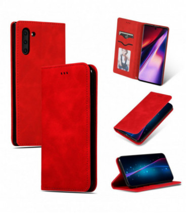 Dėklas Business Style Xiaomi Redmi 14C/Redmi A4/Poco C75 raudonas