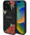 Juodas dėklas Apple iPhone 16 Pro Max telefonui "Guess PU Leather 4G Roses MagSafe Case"