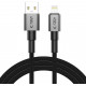Pilkas USB-A - Lightning 15W / 3A 200cm laidas "Tech-Protect Ultraboost DNA"