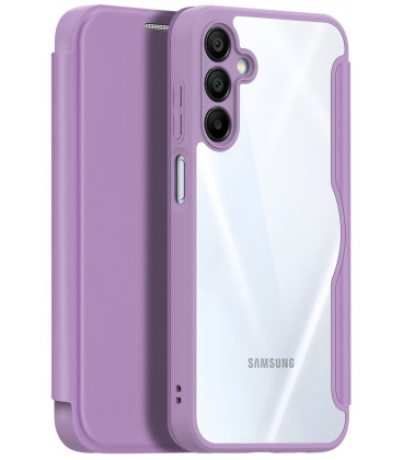 Violetinis / skaidrus atverčiamas dėklas Samsung Galaxy A16 4G / 5G telefonui "Dux Ducis Skin X Pro"