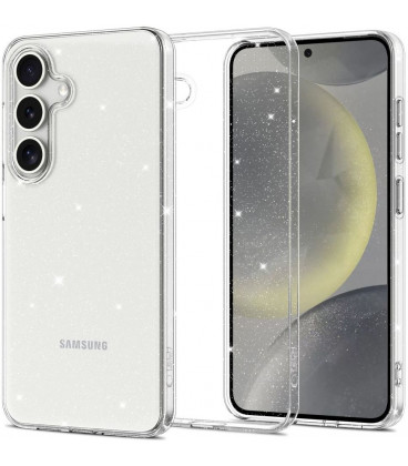 Skaidrus dėklas su blizgučiais Samsung Galaxy S25 telefonui "Tech-Protect Flexair Glitter"